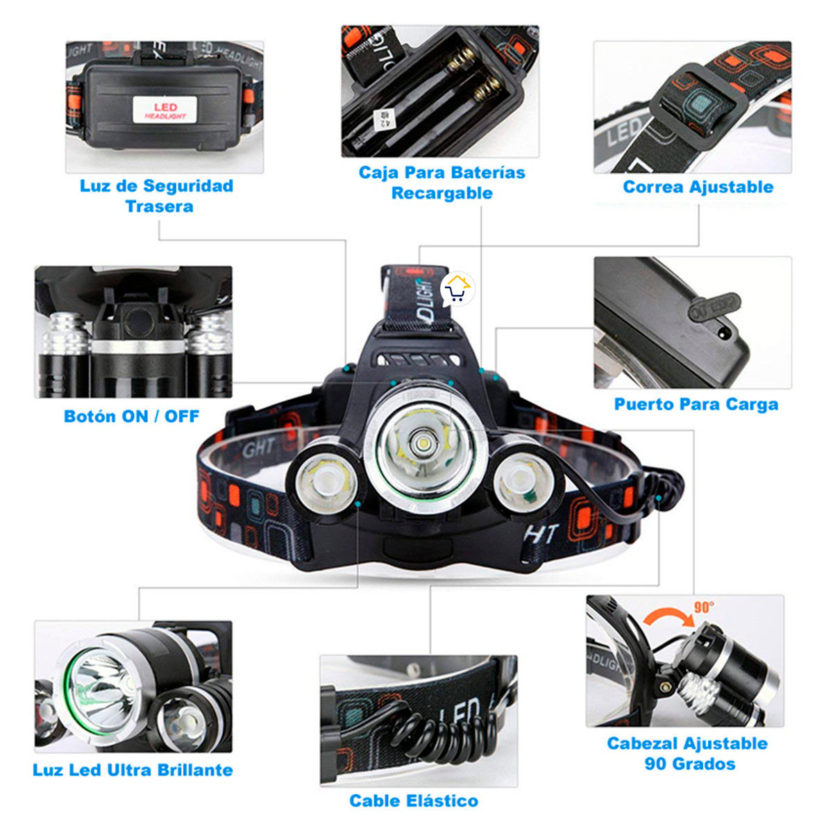 Miniatura 3 de Linterna Minera LED Recargable 301